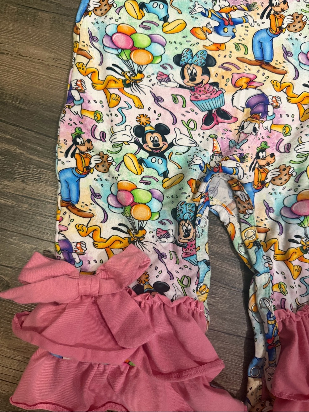 Mickey & Friends Party Ruffle PJs One-Piece - Picture 2 of 6